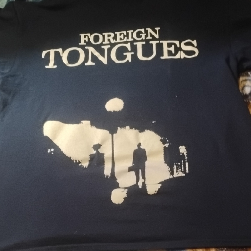 Men's Black Vintage Large Foreign Tongues Band Music Shirt Exorcist Horror
